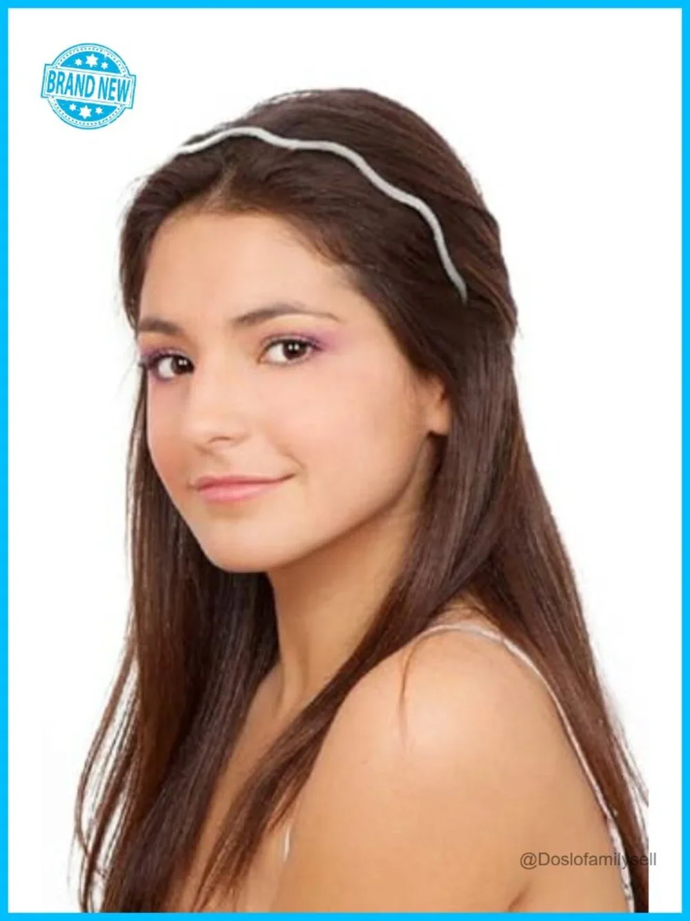 2-Pack Metal Headbands for Women - Designer Hair Accessories, Non-Slip, Stretchy